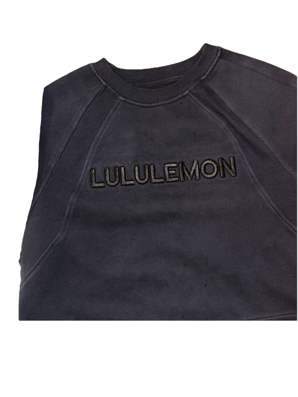 lululemon athletica Black Crewneck Logo Sweater